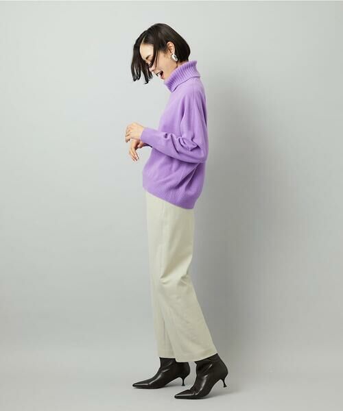 MICHEL KLEIN / ミッシェルクラン その他パンツ | ［定番人気/新色追加］裏起毛ワイドクロップドパンツ(機能素材) | 詳細4