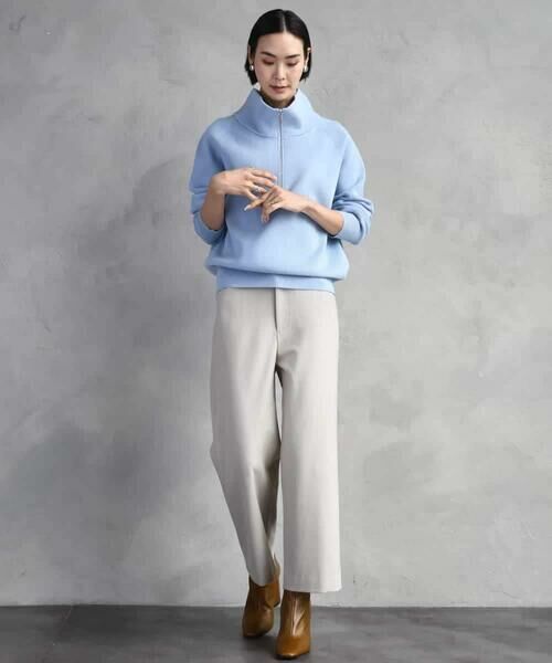 MICHEL KLEIN / ミッシェルクラン その他パンツ | ［定番人気/新色追加］裏起毛ワイドクロップドパンツ(機能素材) | 詳細5