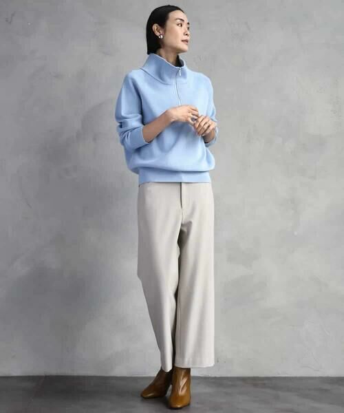 MICHEL KLEIN / ミッシェルクラン その他パンツ | ［定番人気/新色追加］裏起毛ワイドクロップドパンツ(機能素材) | 詳細6