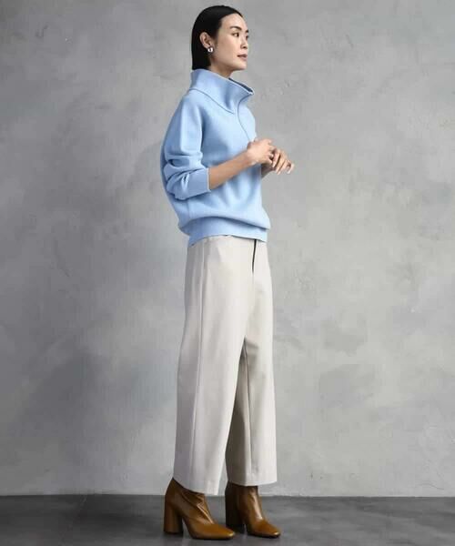 MICHEL KLEIN / ミッシェルクラン その他パンツ | ［定番人気/新色追加］裏起毛ワイドクロップドパンツ(機能素材) | 詳細7