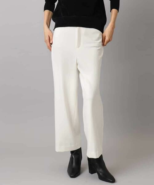 MICHEL KLEIN / ミッシェルクラン その他パンツ | ［定番人気/新色追加］裏起毛ワイドクロップドパンツ(機能素材) | 詳細8