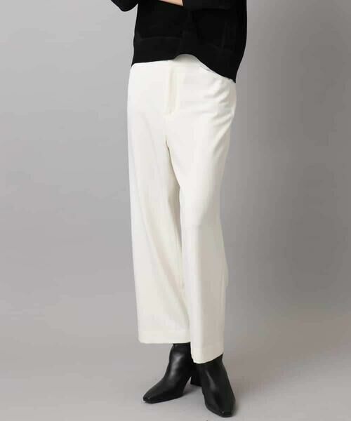 MICHEL KLEIN / ミッシェルクラン その他パンツ | ［定番人気/新色追加］裏起毛ワイドクロップドパンツ(機能素材) | 詳細9