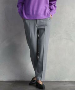 MICHEL KLEIN / ミッシェルクラン その他パンツ | ［定番素材］裏起毛ストレッチテーパードパンツ(機能素材)