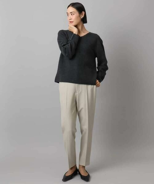 MICHEL KLEIN / ミッシェルクラン その他パンツ | ［定番素材］裏起毛ストレッチテーパードパンツ(機能素材) | 詳細14