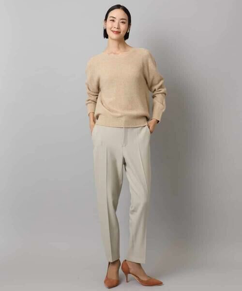 MICHEL KLEIN / ミッシェルクラン その他パンツ | ［定番素材］裏起毛ストレッチテーパードパンツ(機能素材) | 詳細22