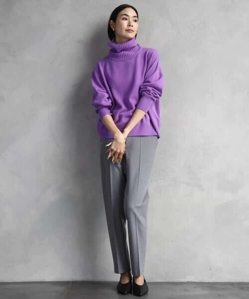 MICHEL KLEIN / ミッシェルクラン その他パンツ | ［定番素材］裏起毛ストレッチテーパードパンツ(機能素材) | 詳細29