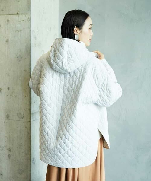 MICHEL KLEIN / ミッシェルクラン その他アウター | オーバーサイズフードキルティングコート | 詳細11