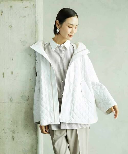 MICHEL KLEIN / ミッシェルクラン その他アウター | オーバーサイズフードキルティングコート | 詳細15