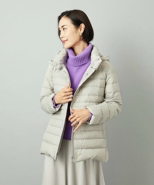 MICHEL KLEIN/ミッシェルクラン [定番人気]2WAYストレッチダウンジャケット ライトグレー M