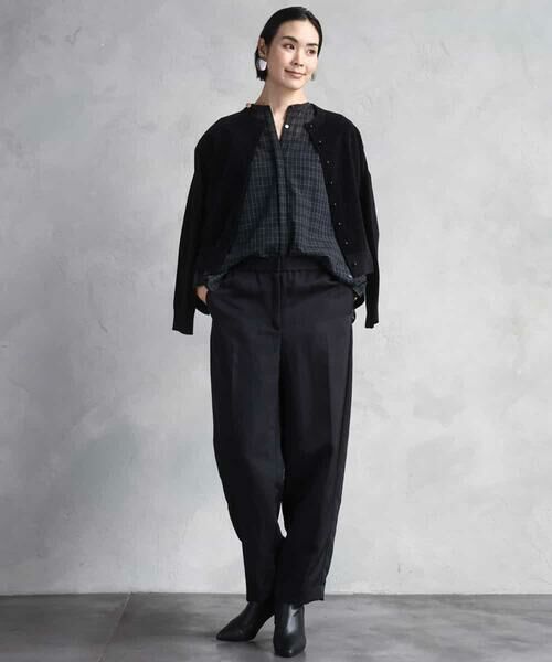 MICHEL KLEIN / ミッシェルクラン シャツ・ブラウス | シアーチェックAラインブラウス | 詳細10