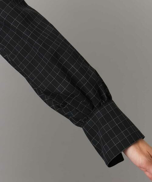 MICHEL KLEIN / ミッシェルクラン シャツ・ブラウス | シアーチェックAラインブラウス | 詳細28