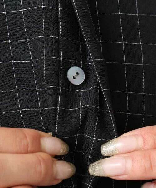 MICHEL KLEIN / ミッシェルクラン シャツ・ブラウス | シアーチェックAラインブラウス | 詳細30