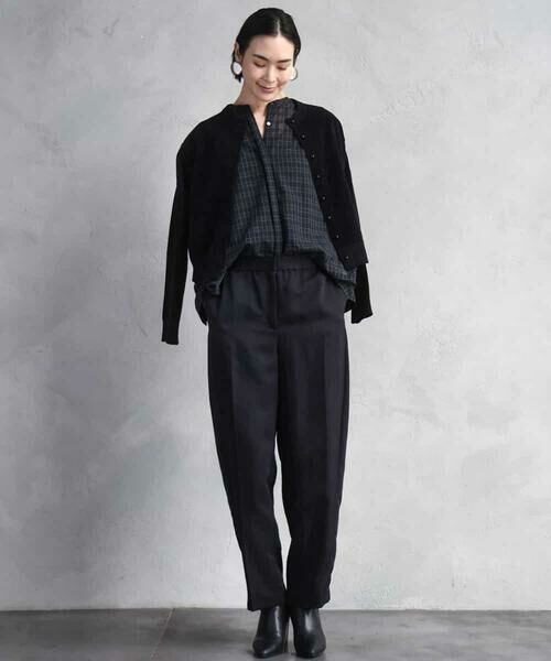 MICHEL KLEIN / ミッシェルクラン シャツ・ブラウス | シアーチェックAラインブラウス | 詳細9