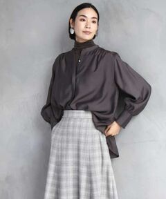 MICHEL KLEIN / ミッシェルクラン シャツ・ブラウス | シアーAラインブラウス