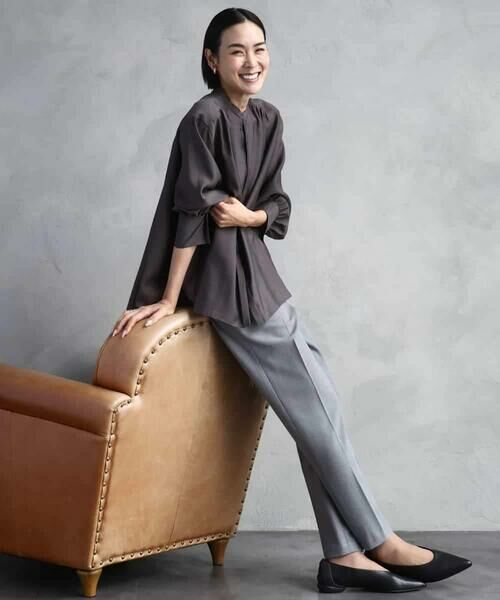 MICHEL KLEIN / ミッシェルクラン シャツ・ブラウス | シアーAラインブラウス | 詳細10