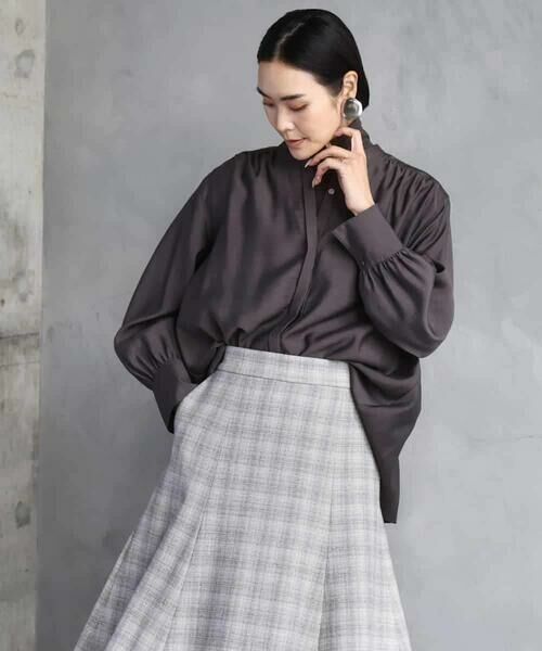 MICHEL KLEIN / ミッシェルクラン シャツ・ブラウス | シアーAラインブラウス | 詳細2