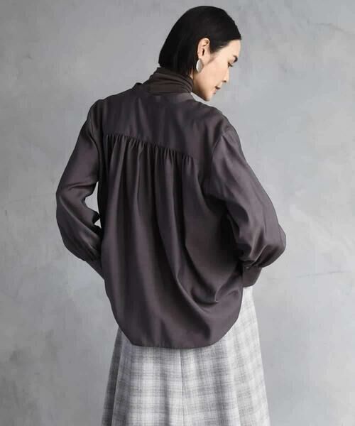 MICHEL KLEIN / ミッシェルクラン シャツ・ブラウス | シアーAラインブラウス | 詳細3