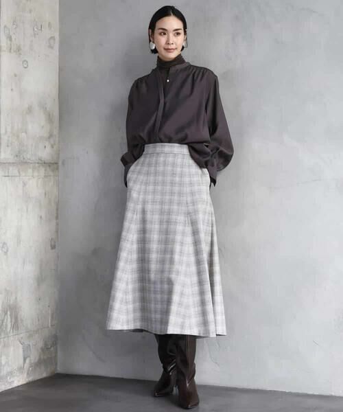 MICHEL KLEIN / ミッシェルクラン シャツ・ブラウス | シアーAラインブラウス | 詳細4