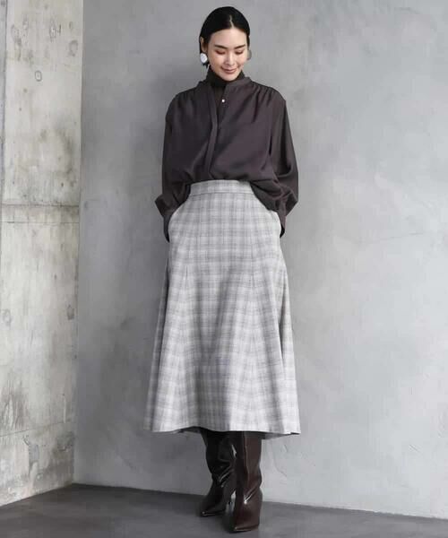 MICHEL KLEIN / ミッシェルクラン シャツ・ブラウス | シアーAラインブラウス | 詳細5