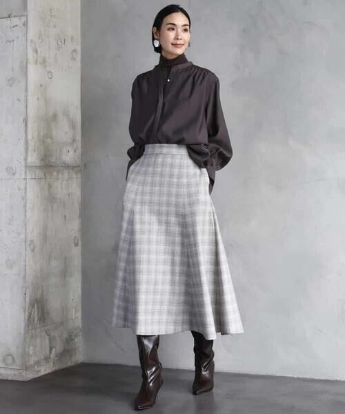 MICHEL KLEIN / ミッシェルクラン シャツ・ブラウス | シアーAラインブラウス | 詳細6