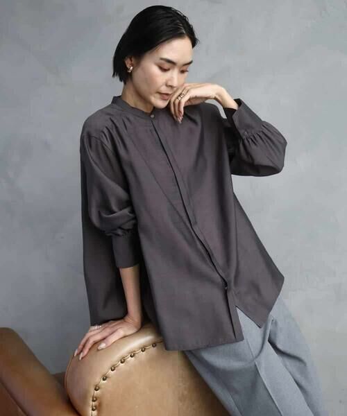 MICHEL KLEIN / ミッシェルクラン シャツ・ブラウス | シアーAラインブラウス | 詳細9