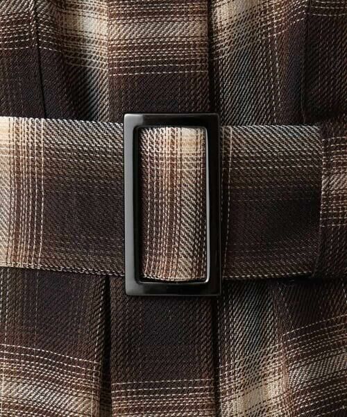 MICHEL KLEIN / ミッシェルクラン ロング・マキシ丈ワンピース | バンドカラーチェックシャツワンピース | 詳細24