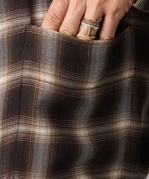 MICHEL KLEIN / ミッシェルクラン ロング・マキシ丈ワンピース | バンドカラーチェックシャツワンピース | 詳細25