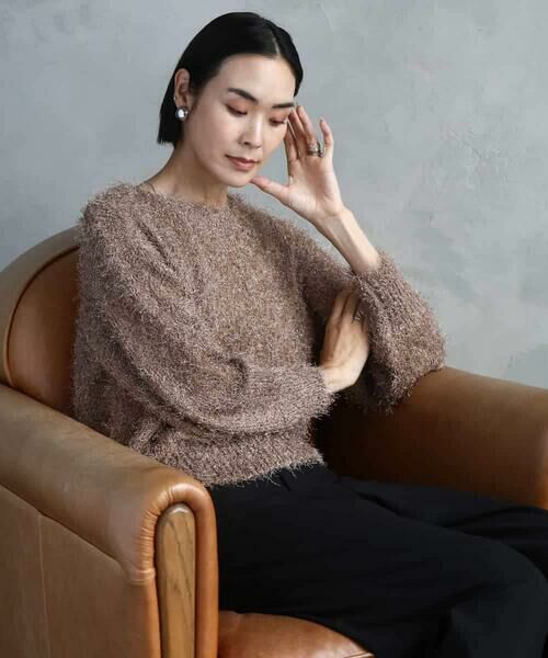 MICHEL KLEIN / ミッシェルクラン ニット・セーター | フェザーヤーンラメプルオーバー | 詳細17