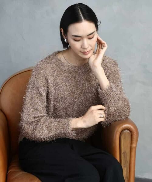 MICHEL KLEIN / ミッシェルクラン ニット・セーター | フェザーヤーンラメプルオーバー | 詳細19