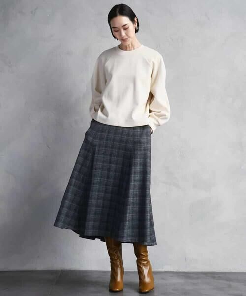 MICHEL KLEIN / ミッシェルクラン ロング・マキシ丈スカート | 2WAYストレッチチェックフレアースカート | 詳細27