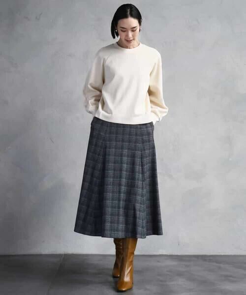 MICHEL KLEIN / ミッシェルクラン ロング・マキシ丈スカート | 2WAYストレッチチェックフレアースカート | 詳細28