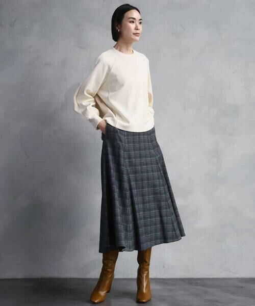 MICHEL KLEIN / ミッシェルクラン ロング・マキシ丈スカート | 2WAYストレッチチェックフレアースカート | 詳細29