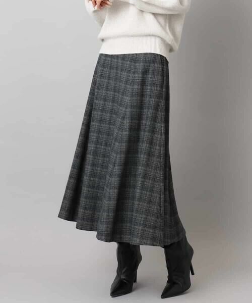 MICHEL KLEIN / ミッシェルクラン ロング・マキシ丈スカート | 2WAYストレッチチェックフレアースカート | 詳細30