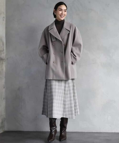 MICHEL KLEIN / ミッシェルクラン ロング・マキシ丈スカート | 2WAYストレッチチェックフレアースカート | 詳細8