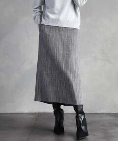 MICHEL KLEIN / ミッシェルクラン ロング・マキシ丈スカート | ミックスヘリンボーンスカート