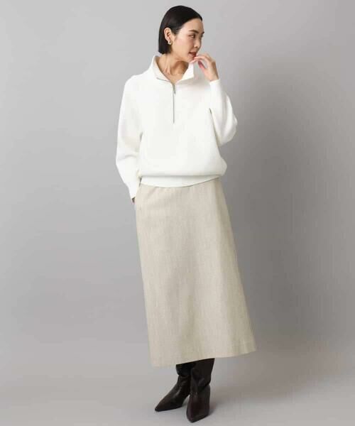 MICHEL KLEIN / ミッシェルクラン ロング・マキシ丈スカート | ミックスヘリンボーンスカート | 詳細11