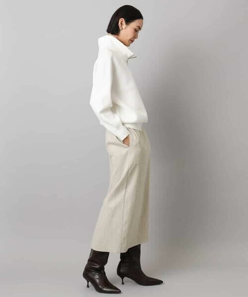 MICHEL KLEIN / ミッシェルクラン ロング・マキシ丈スカート | ミックスヘリンボーンスカート | 詳細12