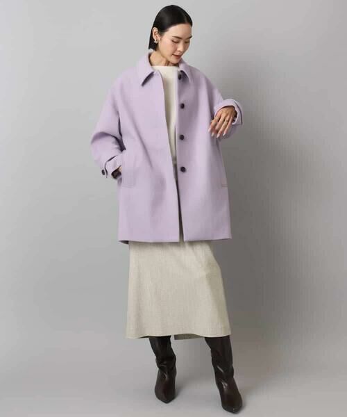 MICHEL KLEIN / ミッシェルクラン ロング・マキシ丈スカート | ミックスヘリンボーンスカート | 詳細14