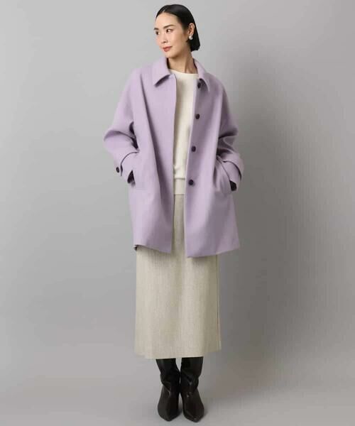 MICHEL KLEIN / ミッシェルクラン ロング・マキシ丈スカート | ミックスヘリンボーンスカート | 詳細15