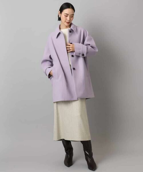 MICHEL KLEIN / ミッシェルクラン ロング・マキシ丈スカート | ミックスヘリンボーンスカート | 詳細16