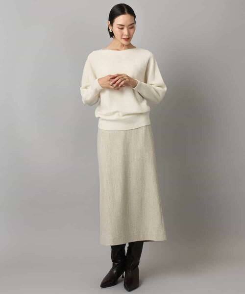 MICHEL KLEIN / ミッシェルクラン ロング・マキシ丈スカート | ミックスヘリンボーンスカート | 詳細2