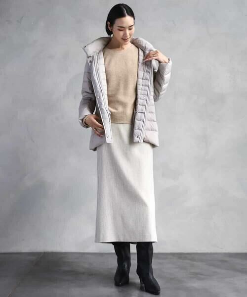 MICHEL KLEIN / ミッシェルクラン ロング・マキシ丈スカート | ミックスヘリンボーンスカート | 詳細25