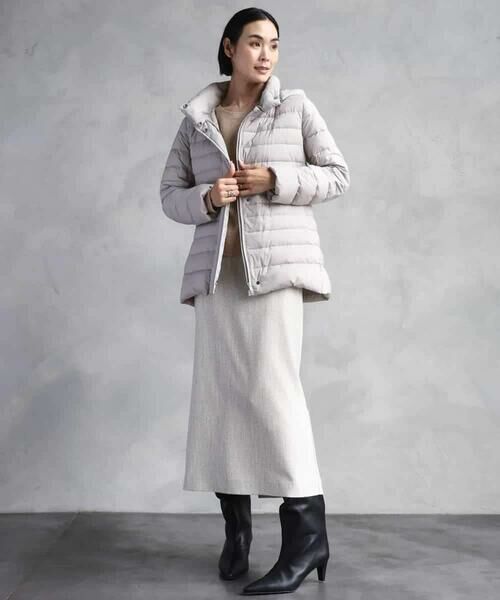 MICHEL KLEIN / ミッシェルクラン ロング・マキシ丈スカート | ミックスヘリンボーンスカート | 詳細26