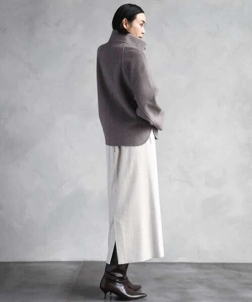 MICHEL KLEIN / ミッシェルクラン ロング・マキシ丈スカート | ミックスヘリンボーンスカート | 詳細29