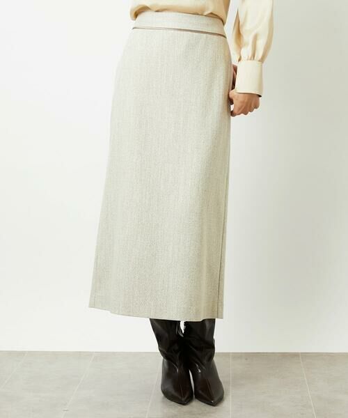 MICHEL KLEIN / ミッシェルクラン ロング・マキシ丈スカート | ミックスヘリンボーンスカート | 詳細30