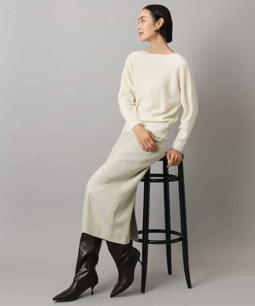 MICHEL KLEIN / ミッシェルクラン ロング・マキシ丈スカート | ミックスヘリンボーンスカート | 詳細5