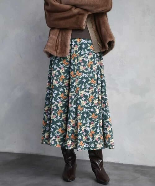 MICHEL KLEIN / ミッシェルクラン ロング・マキシ丈スカート | ヴィンテージフラワースカート | 詳細1