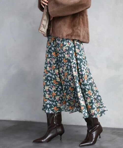 MICHEL KLEIN / ミッシェルクラン ロング・マキシ丈スカート | ヴィンテージフラワースカート | 詳細2