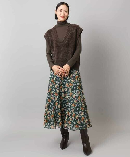 MICHEL KLEIN / ミッシェルクラン ロング・マキシ丈スカート | ヴィンテージフラワースカート | 詳細24