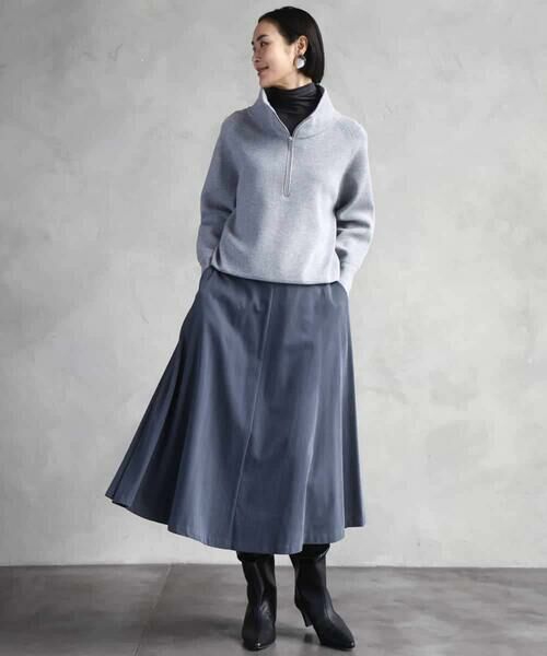 MICHEL KLEIN / ミッシェルクラン ロング・マキシ丈スカート | ヴィンテージツイルフレアースカート | 詳細10